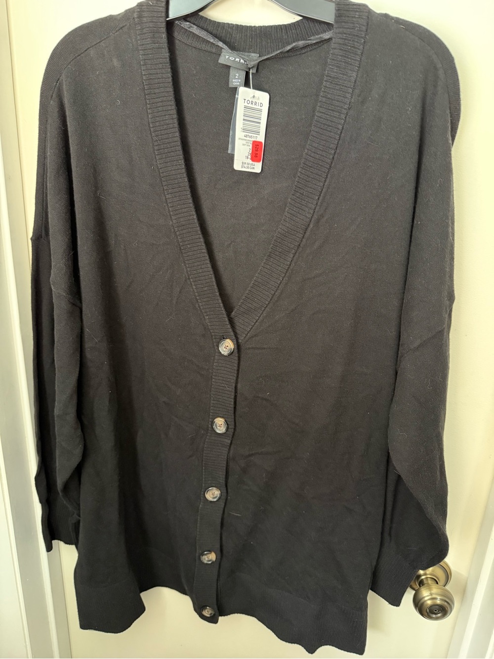 torrid Black V-Neck Button Front Cardigan Sweater